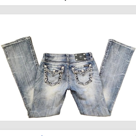 Miss Me Signature Boot Jeans Bootcut Stretch Denim style no: JY7037B - Picture 1 of 16